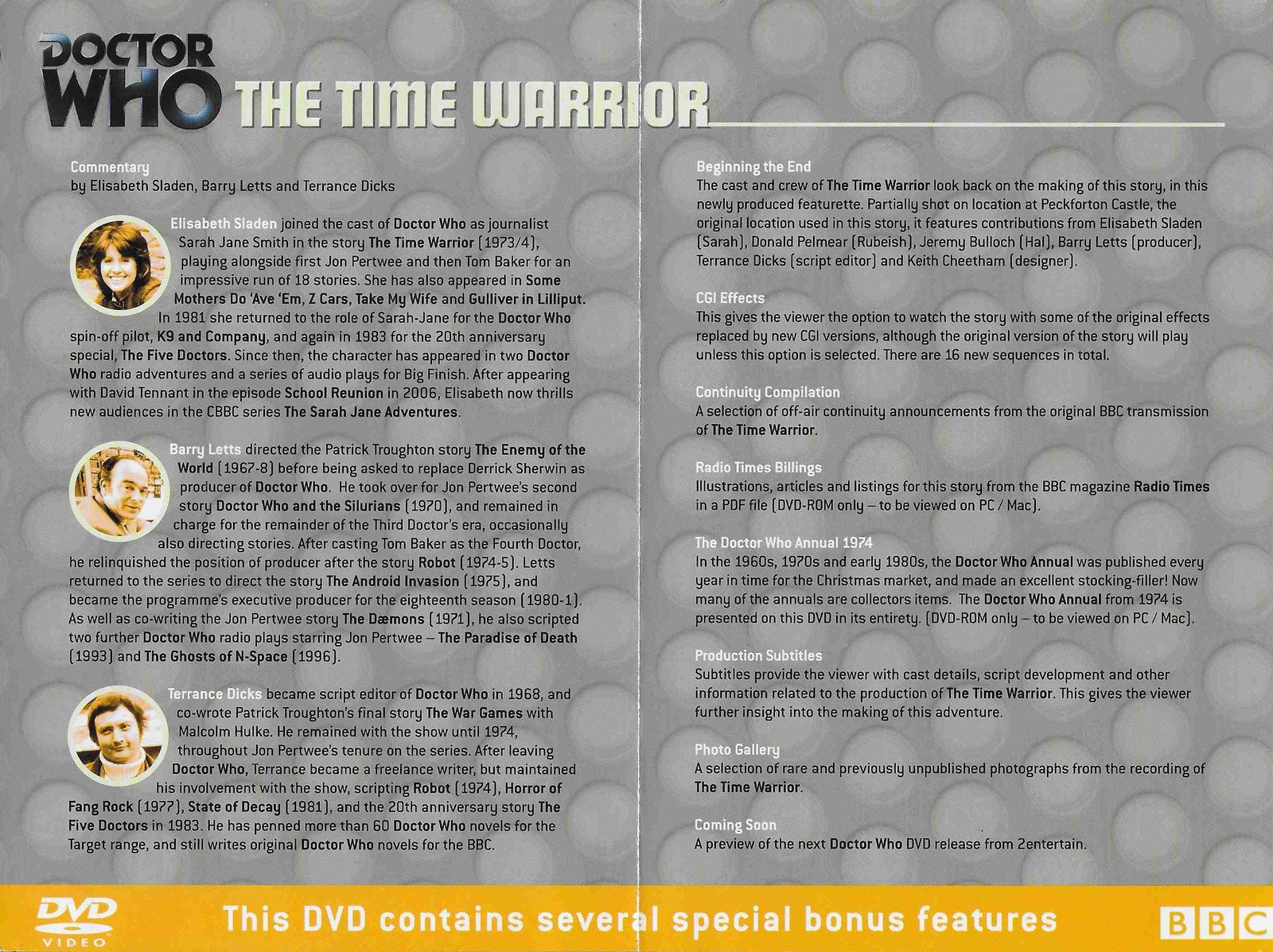 Inserts from BBCDVD 2334